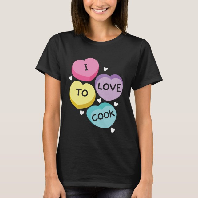 Camiseta I Love To Cook Cafeteria Job Profession Lady Cook  (Frente)