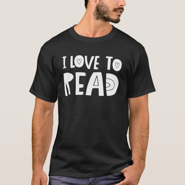 Camiseta I Love To Read Heart Reading Reader Books (Frente)