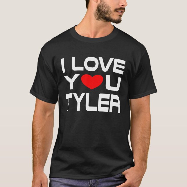 Camiseta I Love Tyler Red Heart to say Honey I love you (Frente)