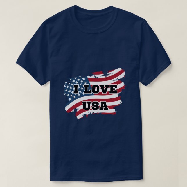 Camiseta I Love USA (Frente do Design)