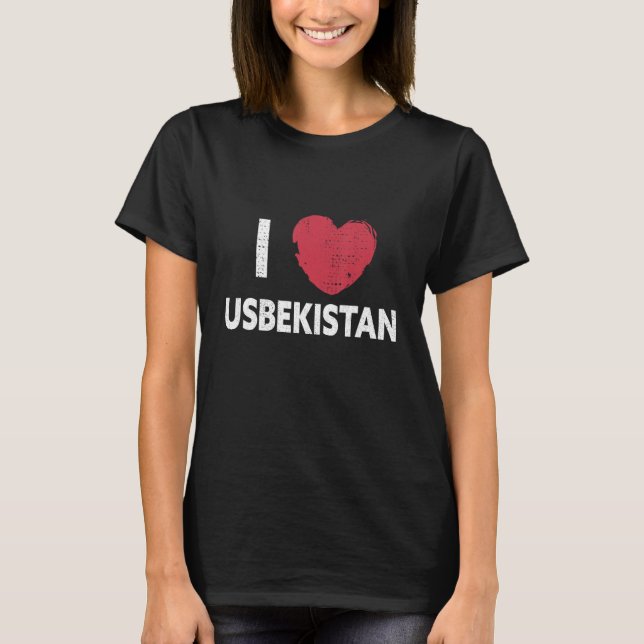 Camiseta I love Uzbekistan I love Uzbekistan design (Frente)
