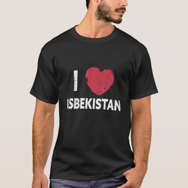 Camiseta I love Uzbekistan I love Uzbekistan design (Frente)