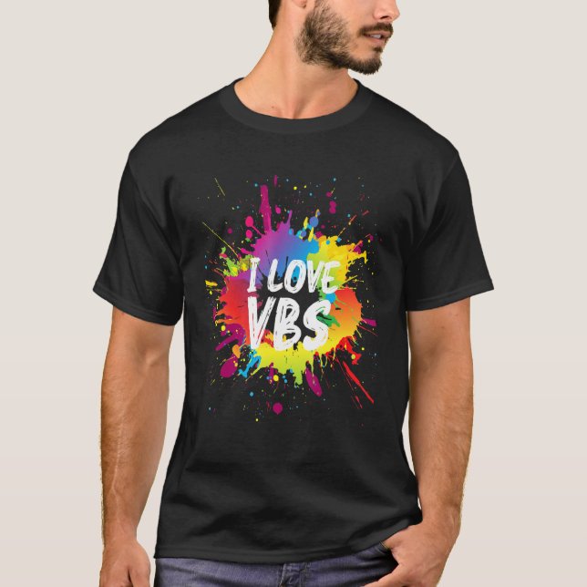 Camiseta I Love Vbs Tees Crew Vacation Bible School Paint S (Frente)