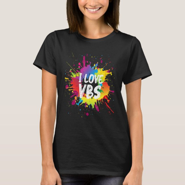 Camiseta I Love Vbs Tees Crew Vacation Bible School Paint S (Frente)