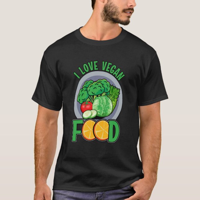 Camiseta I love Vegan Food Vegan Saying (Frente)