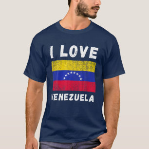 Camiseta I Love Venezuela I Heart Venezuela Family Viagem
