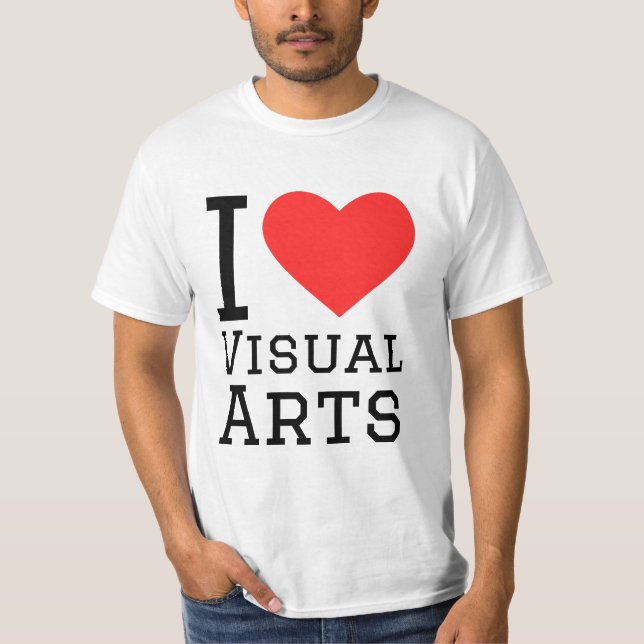 Camiseta I love visual arts  (Frente)