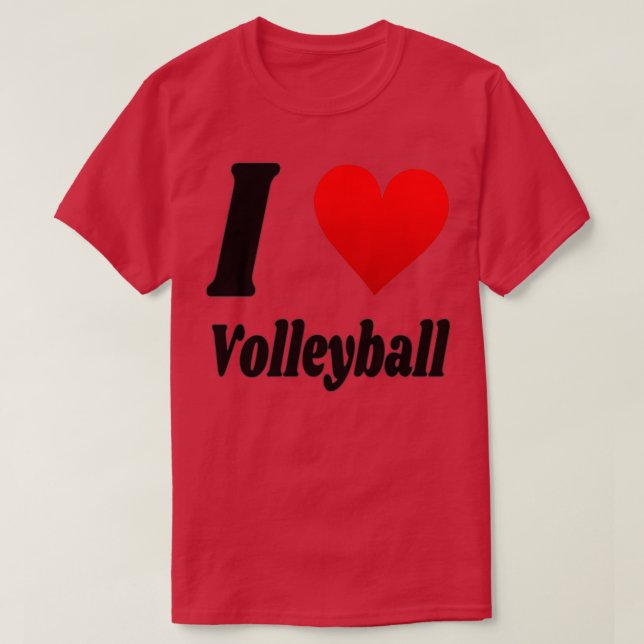 Camiseta I love Volleyball T (Frente do Design)
