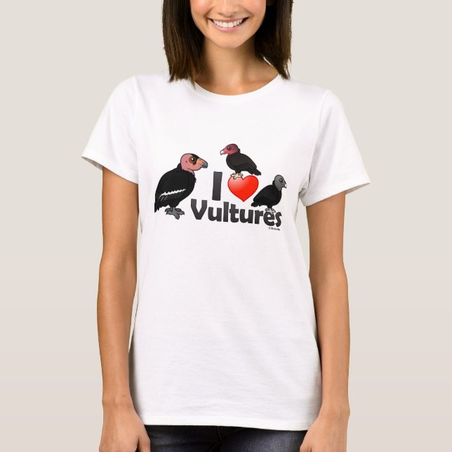 Camiseta I Love Vultures (América do Norte) (Frente)