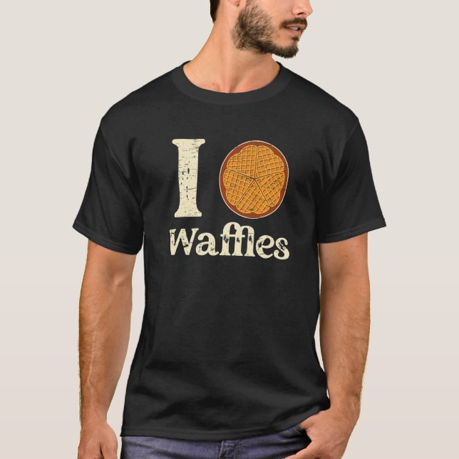 Camiseta I Love Waffles Waffle Men Women Kids Christmas Bak (Frente)