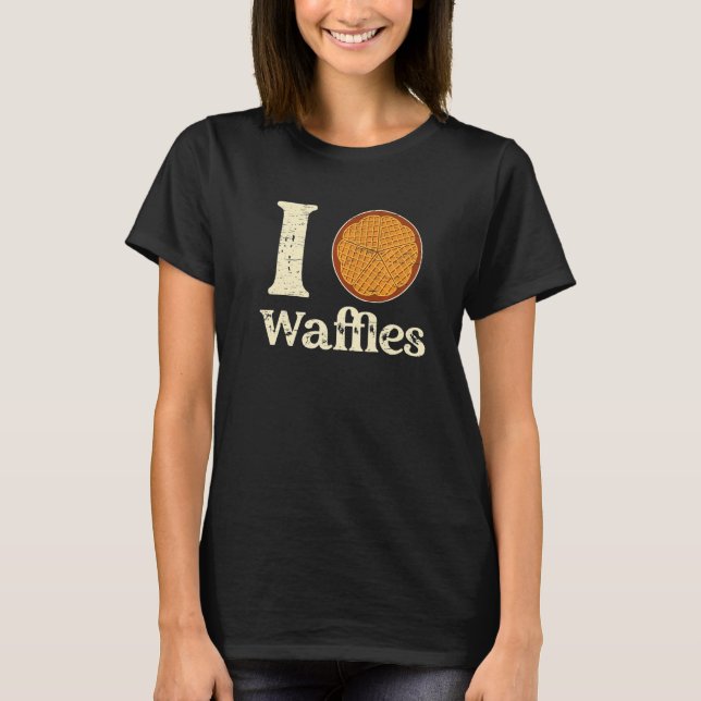 Camiseta I Love Waffles Waffle Men Women Kids Christmas Bak (Frente)