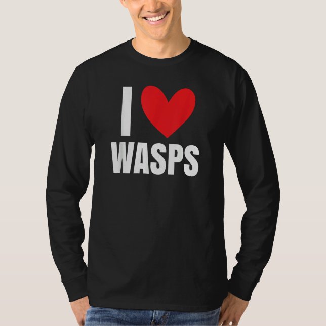 Camiseta I Love Wasps Bees Flying Insect Nest Hornet  Stude (Frente)