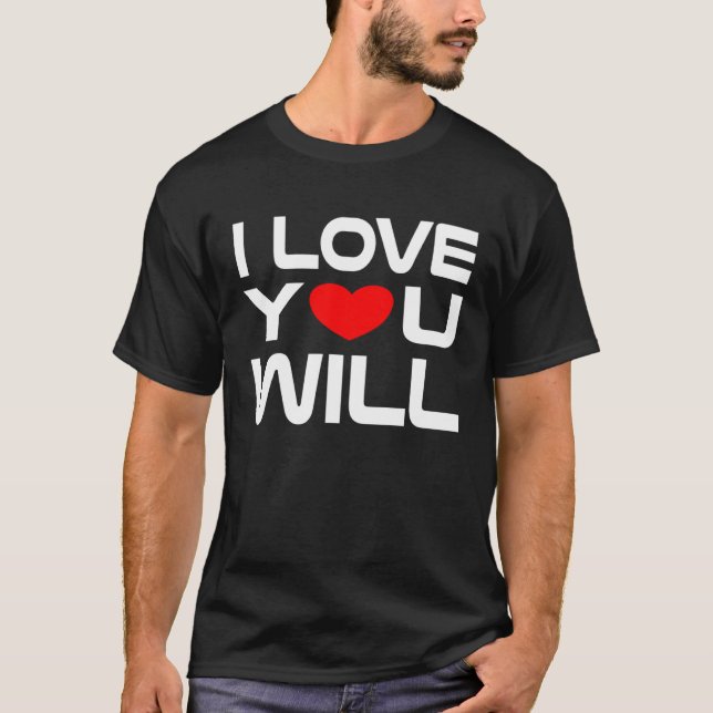 Camiseta I Love Will Red Heart to say Honey I love you (Frente)