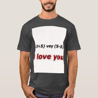 Camiseta i love you 1 55 vey 55 u