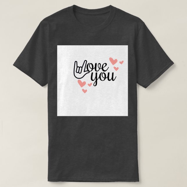 Camiseta i love you 3 (Frente do Design)
