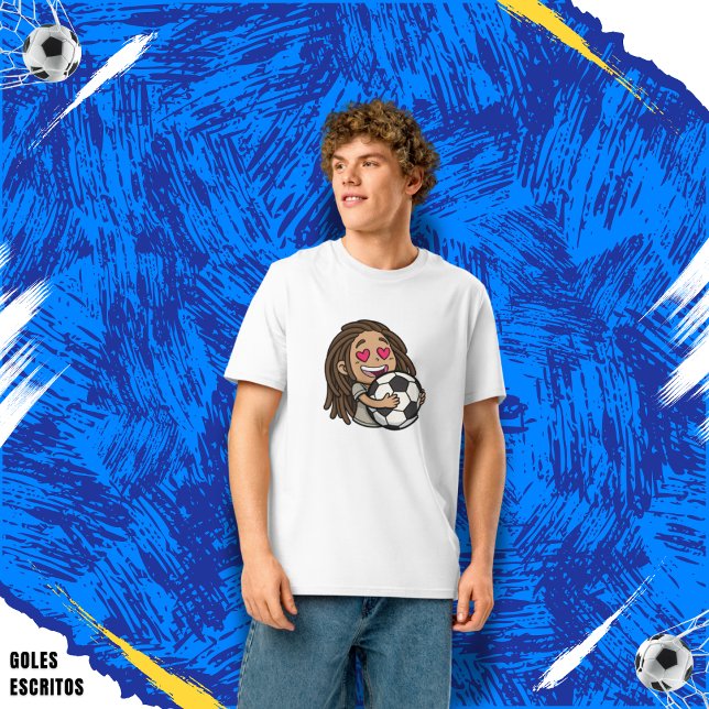 Camiseta I love you football, woman with dreadlocks (Criador carregado)