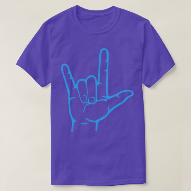 Camiseta I Love You Hand Sign American Sign Language 20 (Frente do Design)