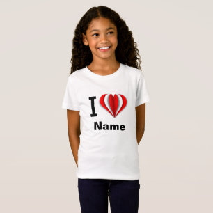 Camiseta "I Love [Your Name]" Heart T-Shirt