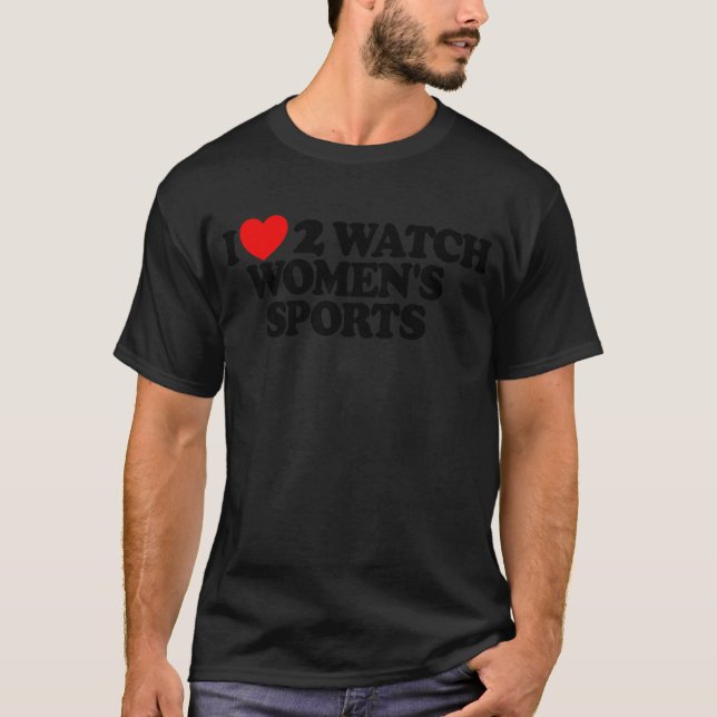 Camiseta I Loveo Watch Womens Sports retro (Frente)