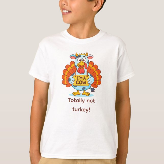 Camiseta I’m a Cow Turkey | Funny Thanksgiving Disguise (Frente)