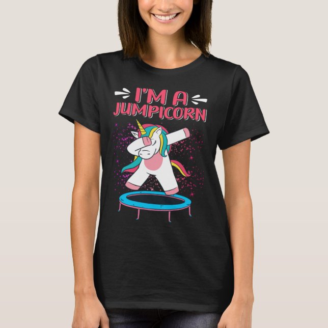 Camiseta I m A Jumpicorn Unicorn Trampoline Fitness Jumping (Frente)