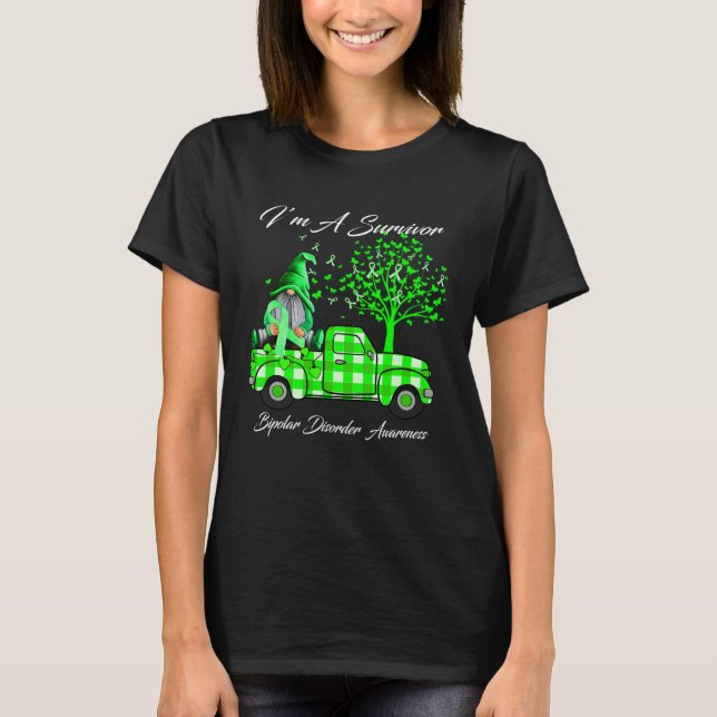 Camiseta I m A Survivor Bipolar Disorder Awareness Gnomes R (Frente)