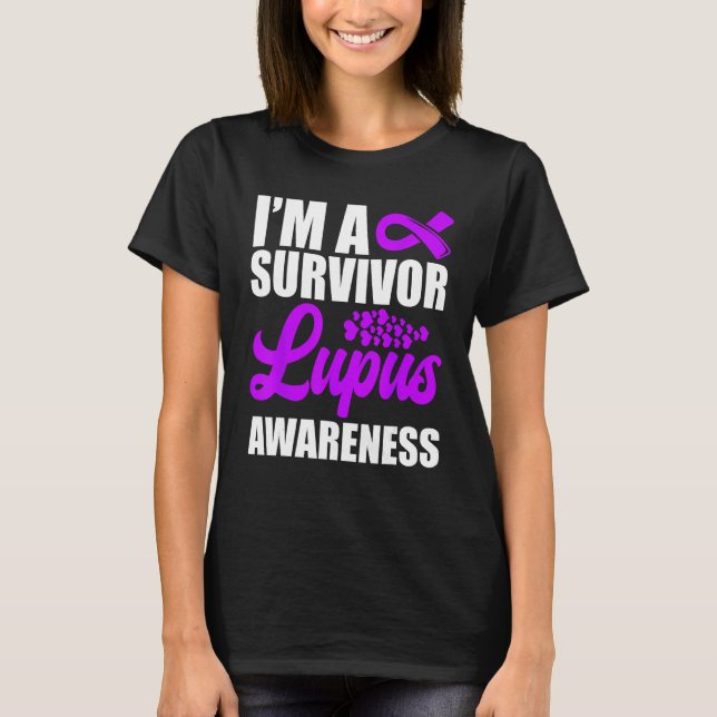 Camiseta I m A Survivor Lupus Awareness Lupus Warrior 1 (Frente)