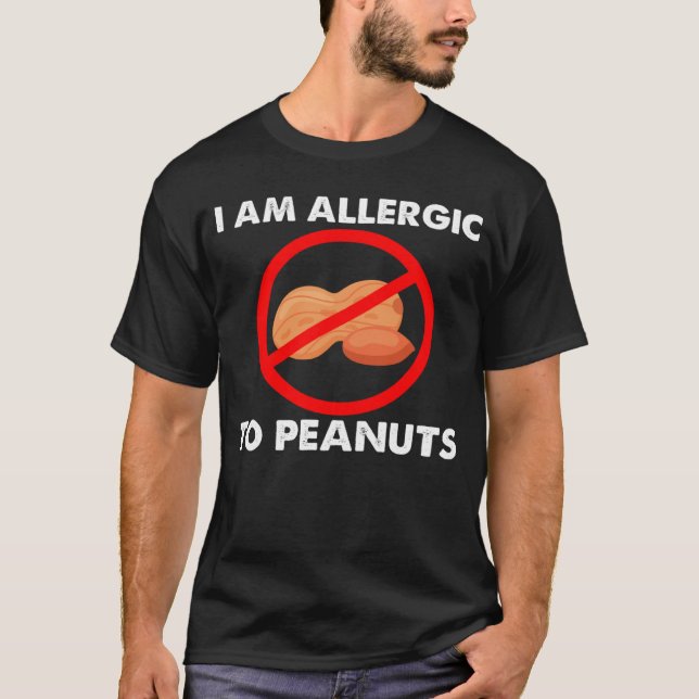 Camiseta I m Allergic To Peanuts Peanuts Allergy Costumes (Frente)