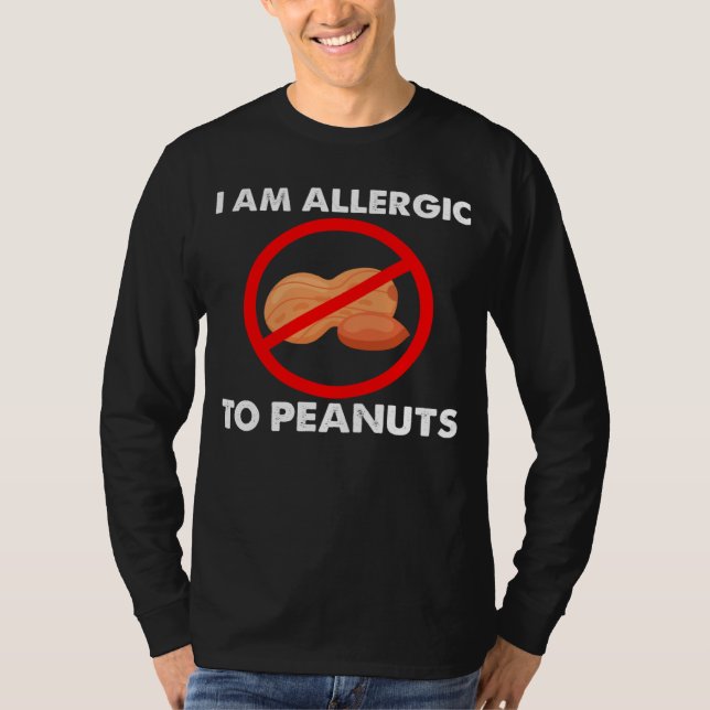 Camiseta I m Allergic To Peanuts Peanuts Allergy Costumes (Frente)