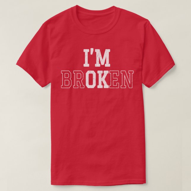 Camiseta I m Brancos Quebrados 1 (Frente do Design)