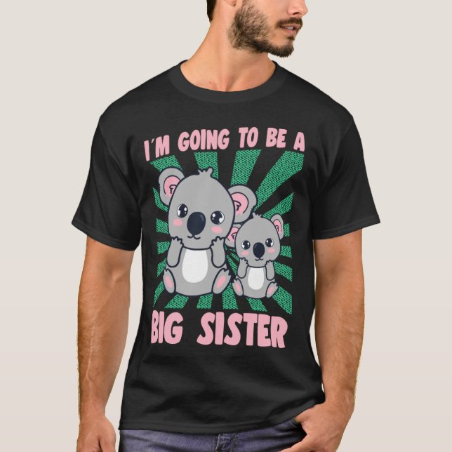 Camiseta I m Going To Be A Big Sister Koala Graphic Big Sis (Frente)