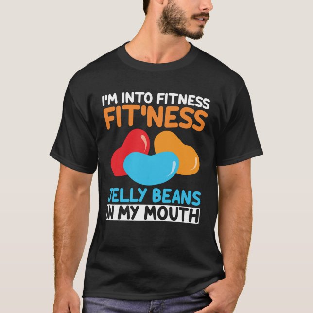 Camiseta I m Into Fitness Jelly Beans In My Mouth  Easter S (Frente)