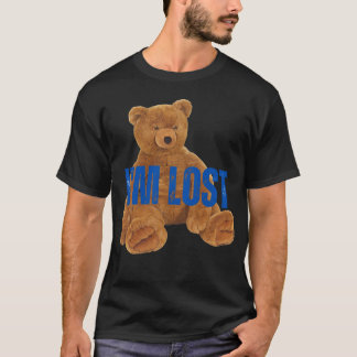 Camiseta I m lost Bear Novelty 90s retro funny