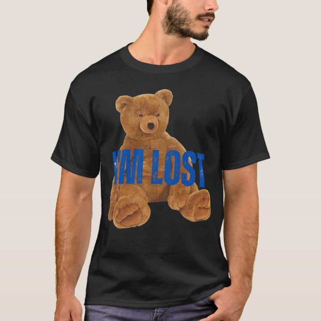 Camiseta I m lost Bear Novelty 90s retro  funny (Frente)