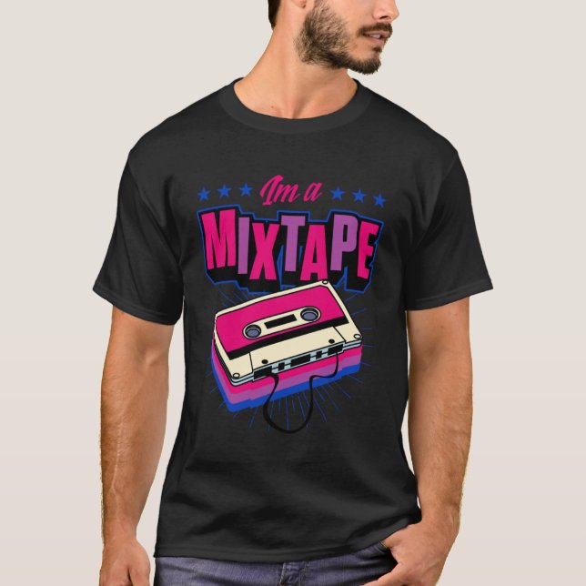 Camiseta I m Mixtape Retro 60s 70s 80s 90s Estilo Aesthet (Frente)