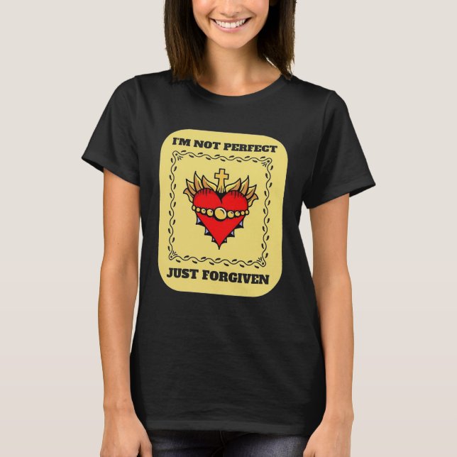 Camiseta i m not perfect just forgiven christian team jesus (Frente)
