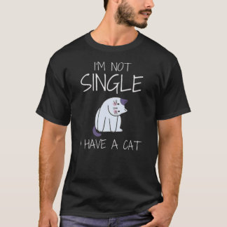 Camiseta I’m not single i have a cat