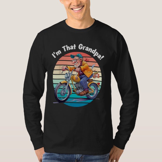 Camiseta I m That Grandpa Motorcycle Cool Fun (Frente)