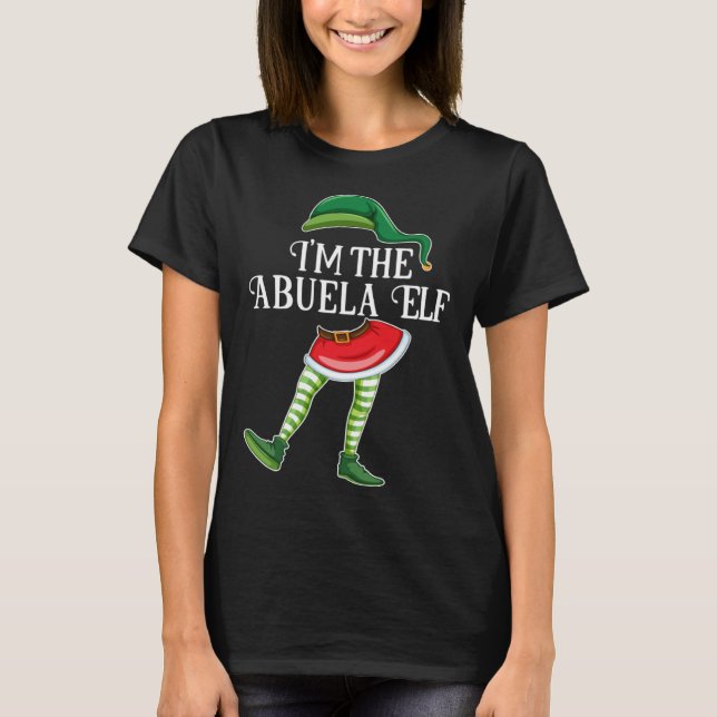 Camiseta I m the Abuela Elf Christmas Matching Family Group (Frente)