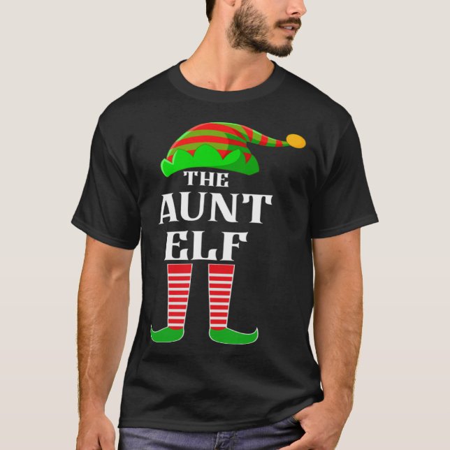 Camiseta I m the Aunt Elf Family Matching Costume Christmas (Frente)