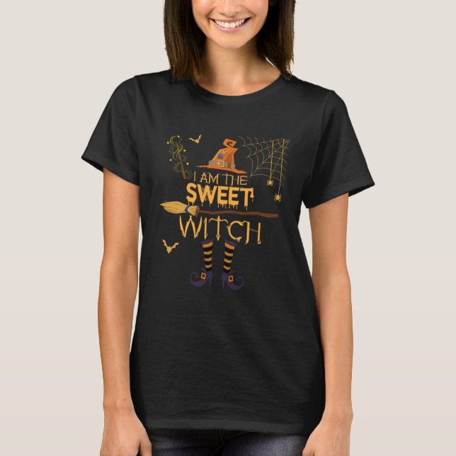 Camiseta I m the Sweet Witch Matching Halloween Group Costu (Frente)