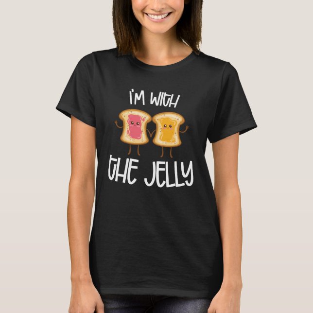Camiseta I m With Jelly Couple Peanut Butter Partner (Frente)