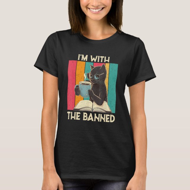 Camiseta I m with The Banned Read Banned Books  BookWorm 14 (Frente)