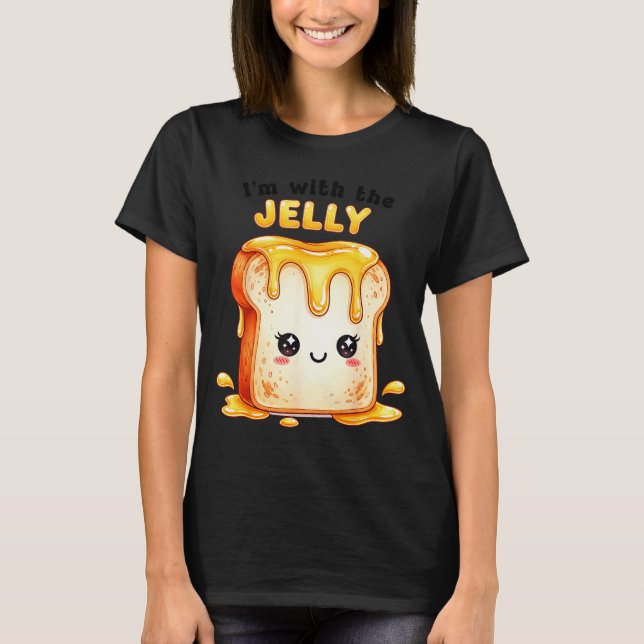 Camiseta I’m With The Jelly Funny Matching Couple Cute Kawa (Frente)