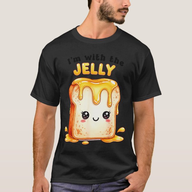 Camiseta I’m With The Jelly Funny Matching Couple Cute Kawa (Frente)