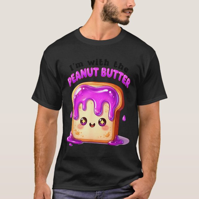 Camiseta I’m With The Peanut Butter Funny Matching Couple C (Frente)