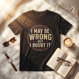 Camiseta I May Be Wrong But I Doubt It Funny Quote Design