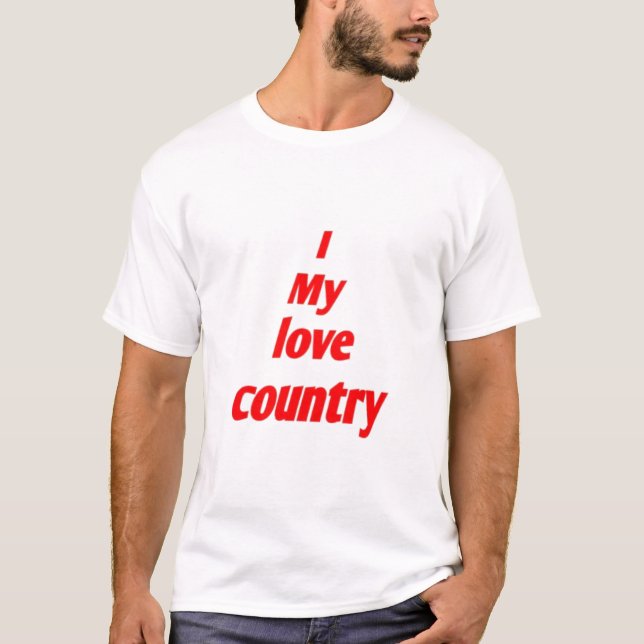 Camiseta I My Love Country (Frente)