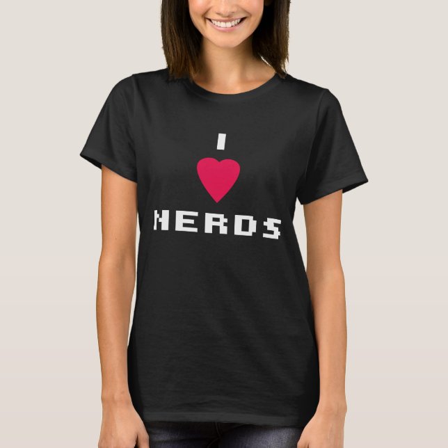 Camiseta I Nerd Cardíacos (Camisas Escuras) (Frente)