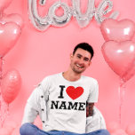 Camiseta I Nome do Coração<br><div class="desc">Escreva o Nome ou Texto desejado na Seção de nome.</div>